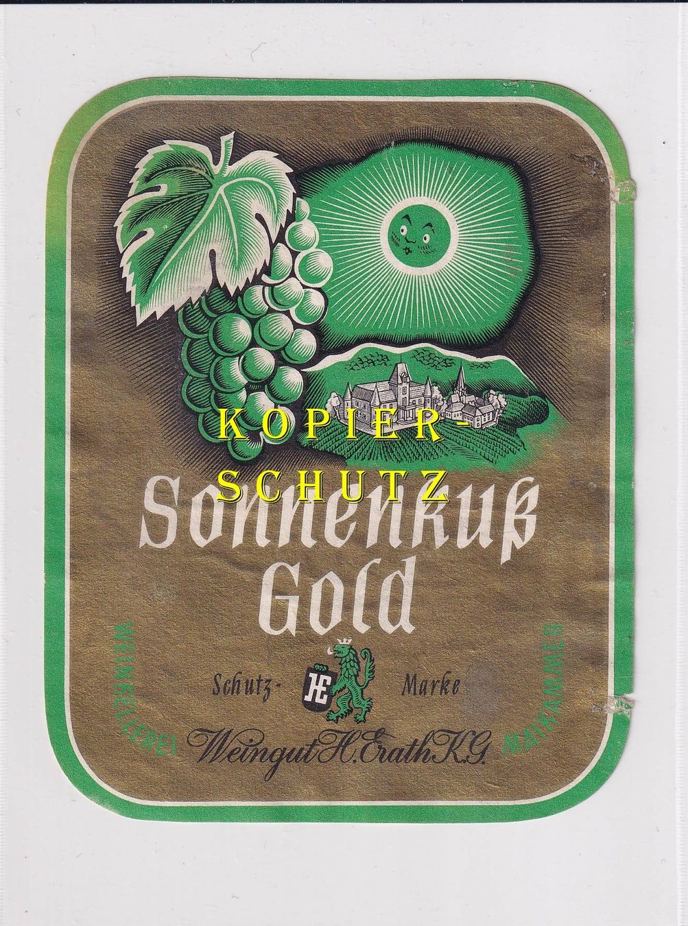 Papiere: Etikette - Sonnenkuss Gold /bd – Gebraucht aus Hombrechtikon von Rudolf07