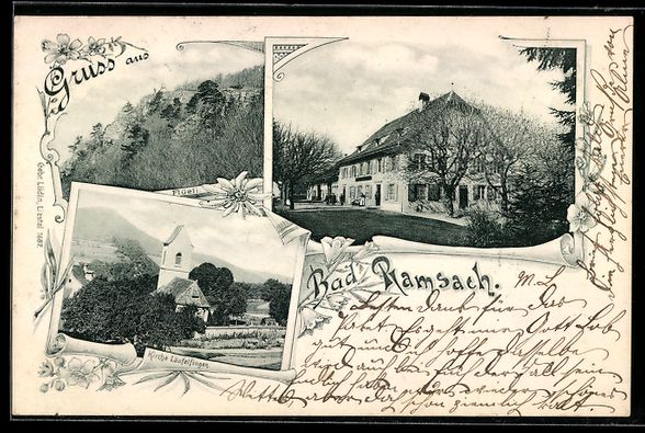 Cartoline postali: Bad Ramsach, Kirche Läufelfingen, Gasth – Usato da Berlin venduto da bartko-reher