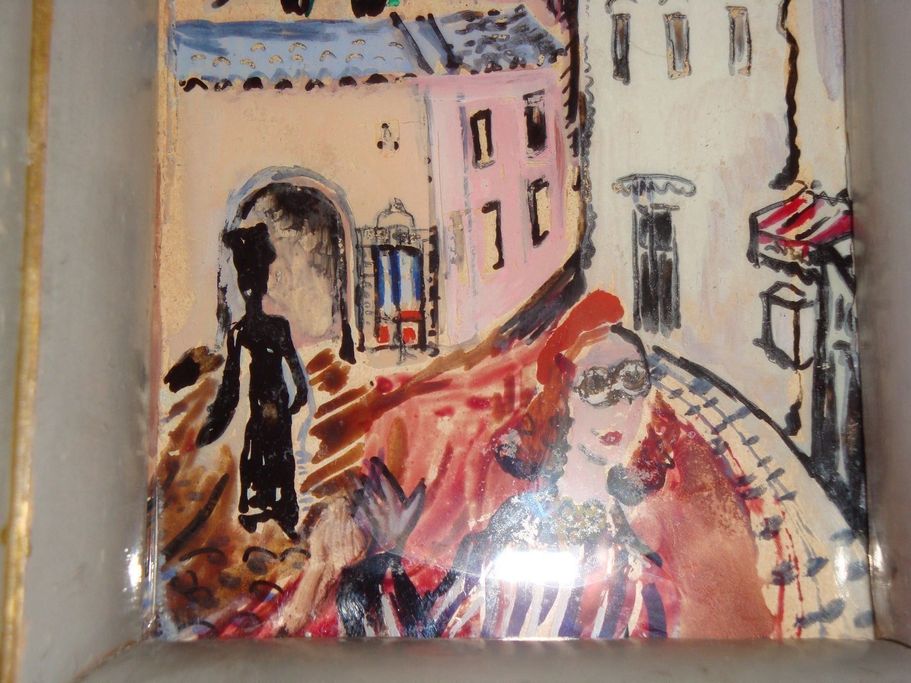 Dipinti: kleines Hinterglasgemälde,  expressionistisch – Usato da häusernmoos venduto da buc_8ftk 2