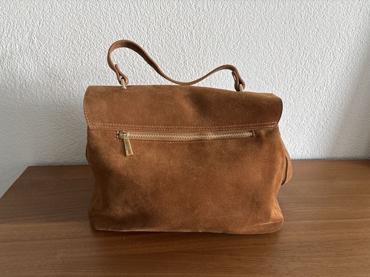 Borse da donna: Velours Leder  Handtasche in Braun. – Usato da Oftringen venduto da mac_rvf5 1