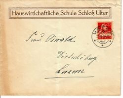 Brief, Hauswirtschaftliche Schule Schloss Uster 1930