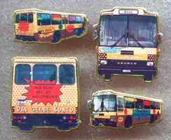 4 Pins  POSTAUTO  alle vier Seiten