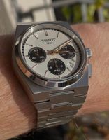 Tissot PRX Chronograph watch silver stainless steel mens