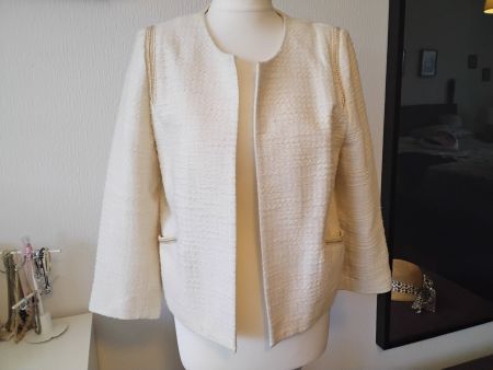 Veste élégante d'été, crème, taille 40, impeccable.