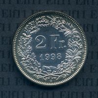 CHF___2.00 1998 stgl *nigelnagelneu! 2 Franken