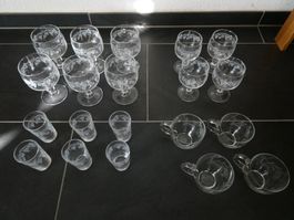 Schönes Gläser-Set, Vintage (20-teilig)
