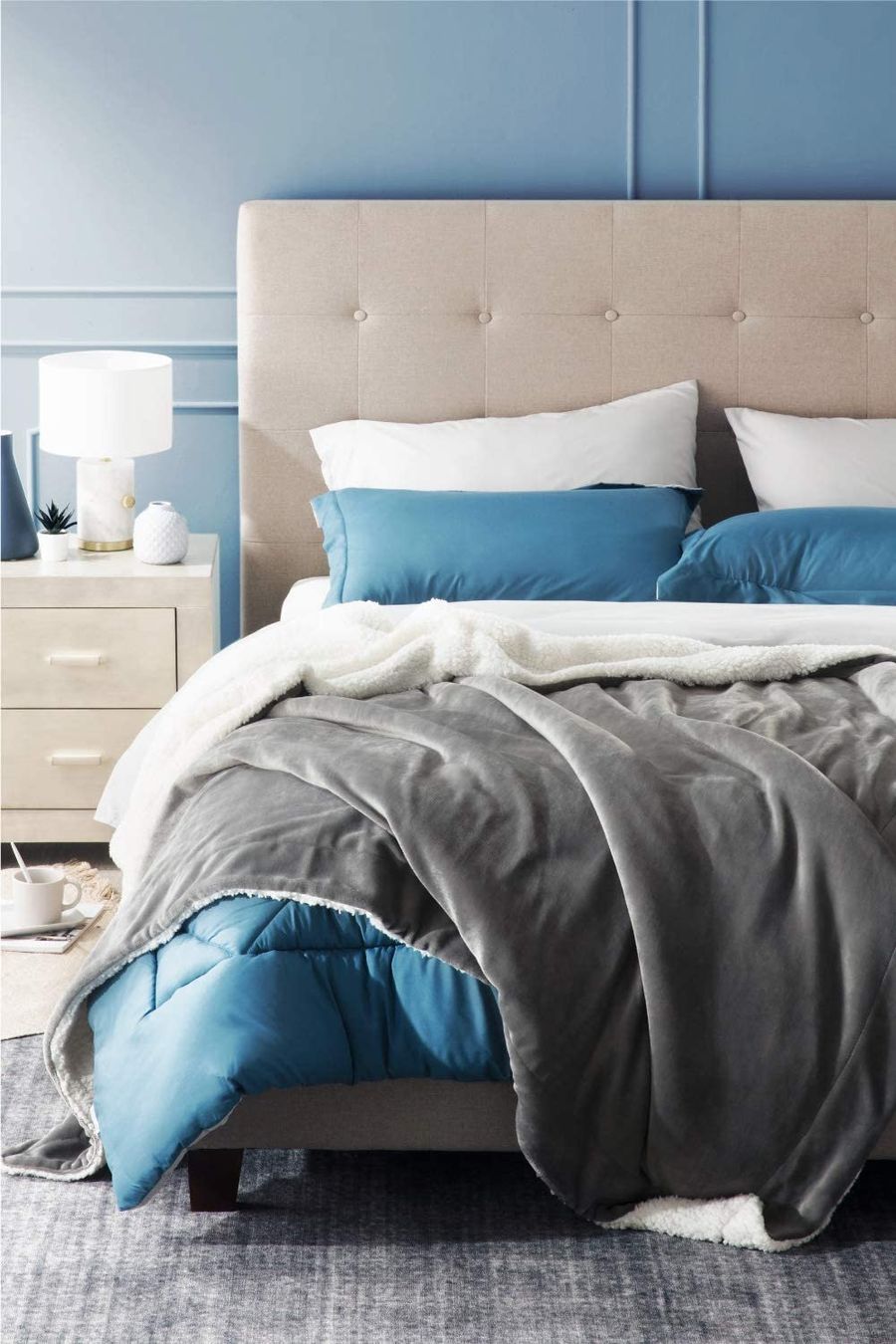 Coperte: Decke Sofa Kuscheldecke Sherpa Sofaüberwurf Couchdecke – Nuovo e nell'imballaggio originale da Zürich venduto da NovaDen 5