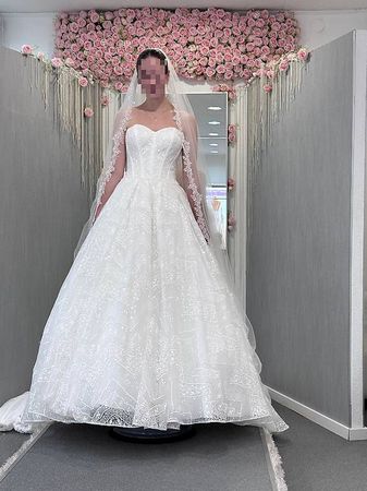 WUNDERSCHÖNES NEUES HOCHZEITSKLEID INKLSCHLEIER NIE GETRAGEN