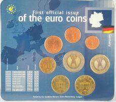Deutschland Erste offizielle Ausgabe der Euro-Münzen