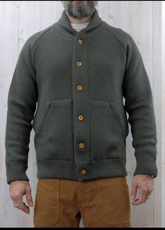 Hen's Teeth Wool Jackets In heavy Military Green