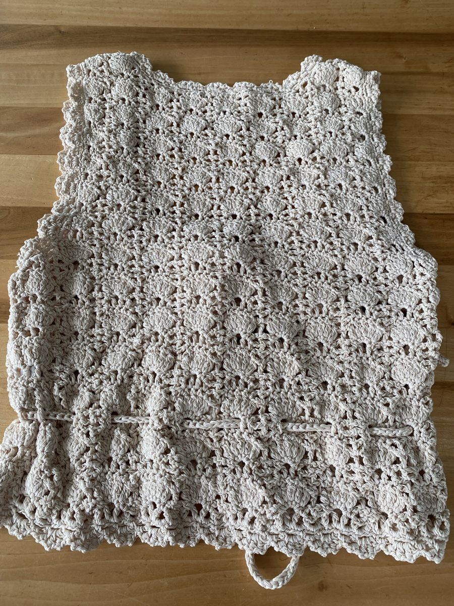 H&M Gilet & Giacche senza maniche: H&M Häkel-Weste Gr. 34, beige – Usato da Hittnau venduto da Birdie68 2