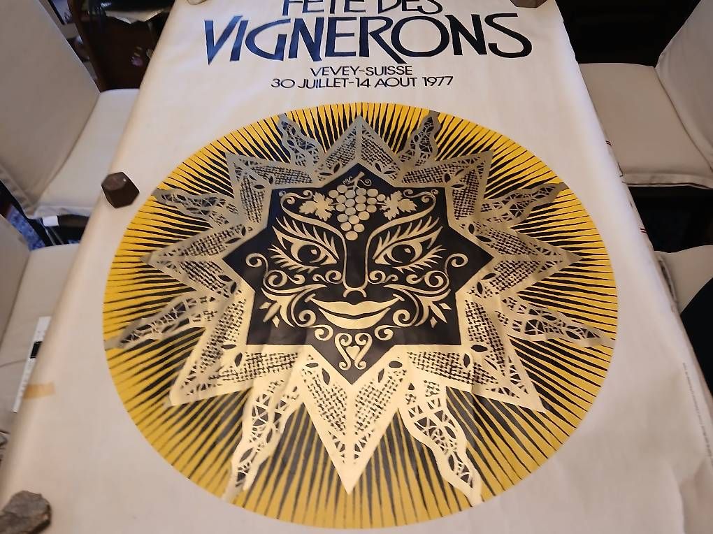 Poster & Bilder: A  vendre affiche – Gebraucht aus Le Bouveret von Hans.Walker42