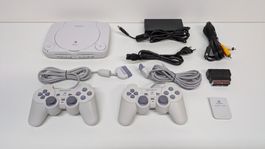 Gepflegte PlayStation 1 (PSone) mit 2 Controller