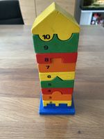 Holz Steckspiel mit Zahlen bunt 10 Teile guter Zustand