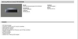 Samsung Wärmeschublade WS10/20/30/50