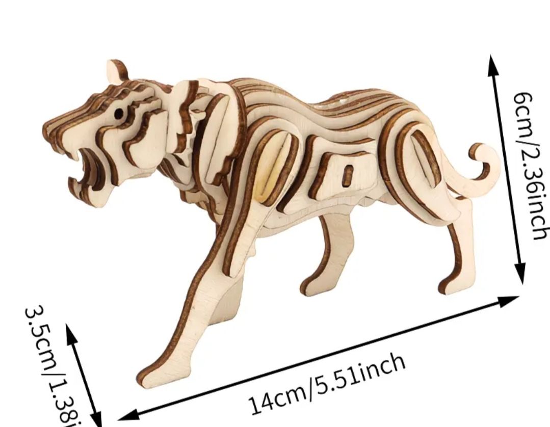 Kit bricolage: Cooles Holzpuzzle Tiger - 3D Modellbausatz - Neu! – Nuovo e nell'imballaggio originale da St. Erhard venduto da Lauko123 2
