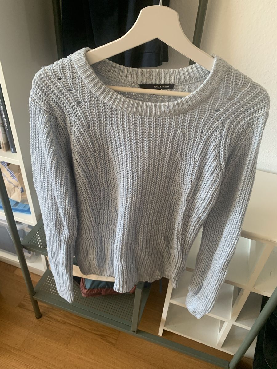 Pullover & Sweatshirts: Tally Weijl Strickpullover, hellblau, Gr. L – Gebraucht aus Basel von ari_xy65