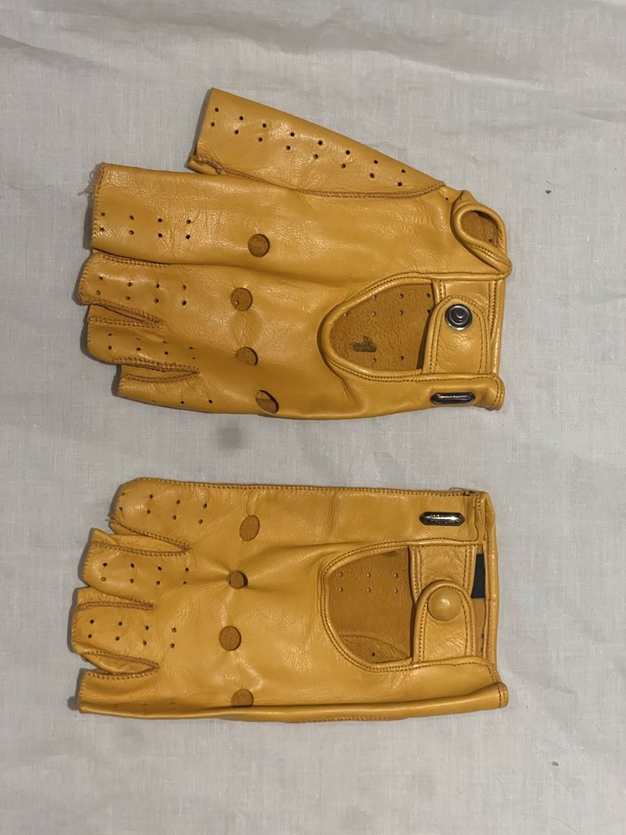 Guanti & manicotti: Lederhandschuhe Fingerlos gelb leicht gebraucht – Usato da Zürich venduto da mar_t979