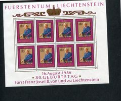 1986 80. Geb. Fürst Kleinbogen postfr.