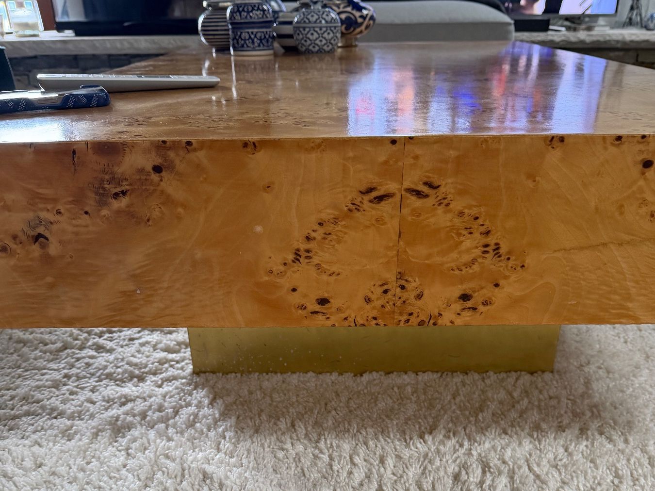 Roche Bobois Tavoli: Table basse design vintage en loupe de bois – Usato da Crans-Montana venduto da tri_6dkp 3