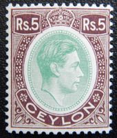 Ceylon British Kat. 244a ** 1938 Kat. 52 Euro