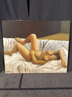 Frauenakt Akt Gemälde Öl auf Leinwand von Rene Scherer