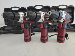 3 Stück 2-Gang Akkuschrauber 10,8 Li-Ion Bohrschrauber