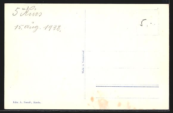 Cartoline postali: Airolo, Gesamtansicht des Forts – Usato da Berlin venduto da bartko-reher 1