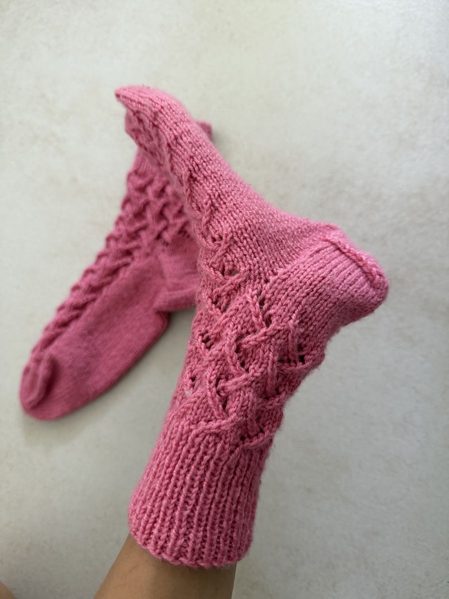 Laine: Hand knitted wool socks pink - new  – Neuf avec emballage d'origine à Corsier GE par Karol_save_planet 8