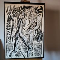 Peinture expressionniste - Encre de Chine - Luc TORREGROSSA
