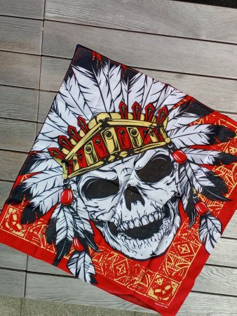 Cooles Bandana mit Totenkopf-Motiv für den Sommer 55 x 55 cm