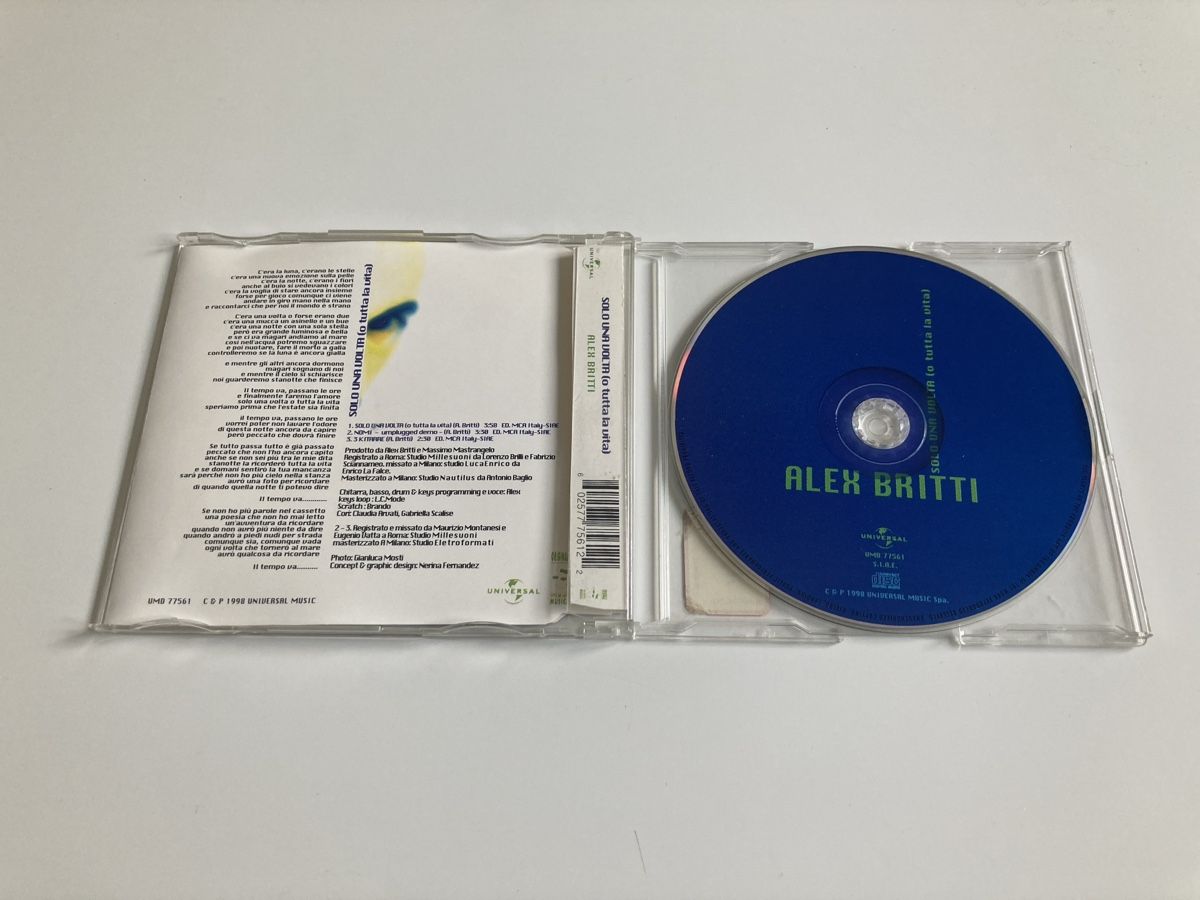 CD: CD Alex Britti - Solo una volta – Usato da Biel/Bienne venduto da almercaa 1