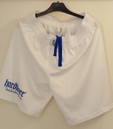 Hardliner Bodybuilding Herren Shorts kurze Hose Weiss M NEU