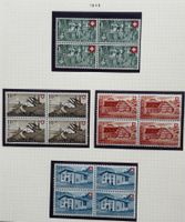 LOT 4 ER BLOCKS BRIEFMARKEN SCHWEIZ NEU 1946