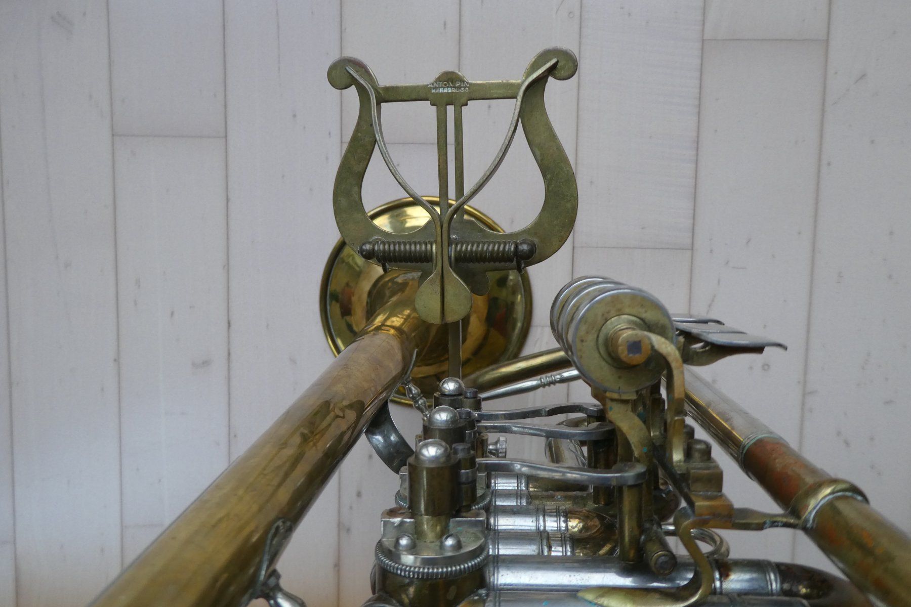 Strumenti musicali: B-Trompete Messing/Silber (Anton Pini 1954) – Usato da Au ZH venduto da Osterhase4 6