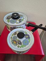 Décoration 2 casseroles vintage