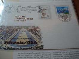 Beleg "Olympia" 1996, Schweiz / Griechenland