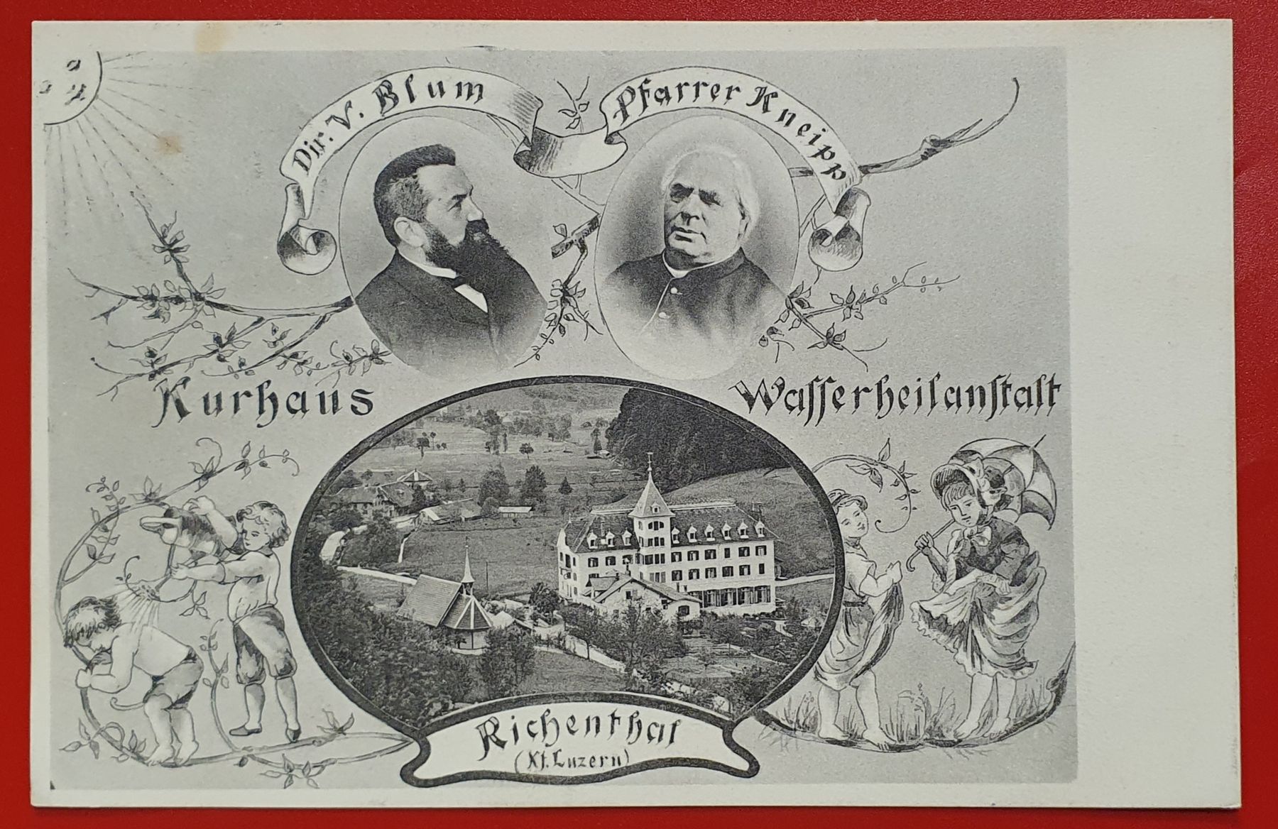 Cartoline postali: Richenthal 1908 - Kurhaus Wasserheilanstalt – Usato da Kreuzlingen venduto da Rschweiz1