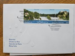 2015 - 1540 RHEINFALL_ 3er Streifen FDC nur 1.50