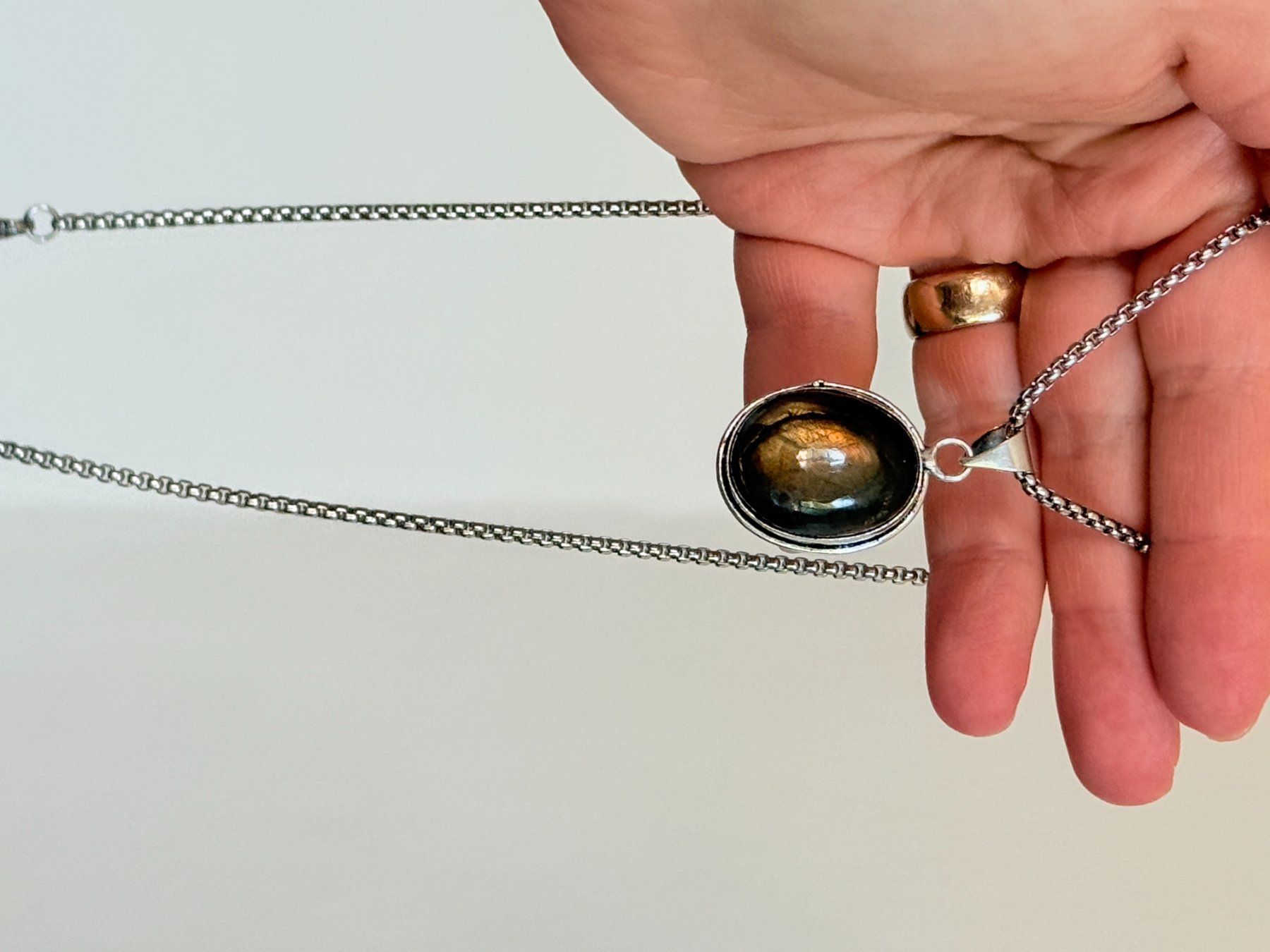 Catenine: Collier labradorite, élégant et tendance ✨ – Nuovo e nell'imballaggio originale da Genève venduto da AWWA 1
