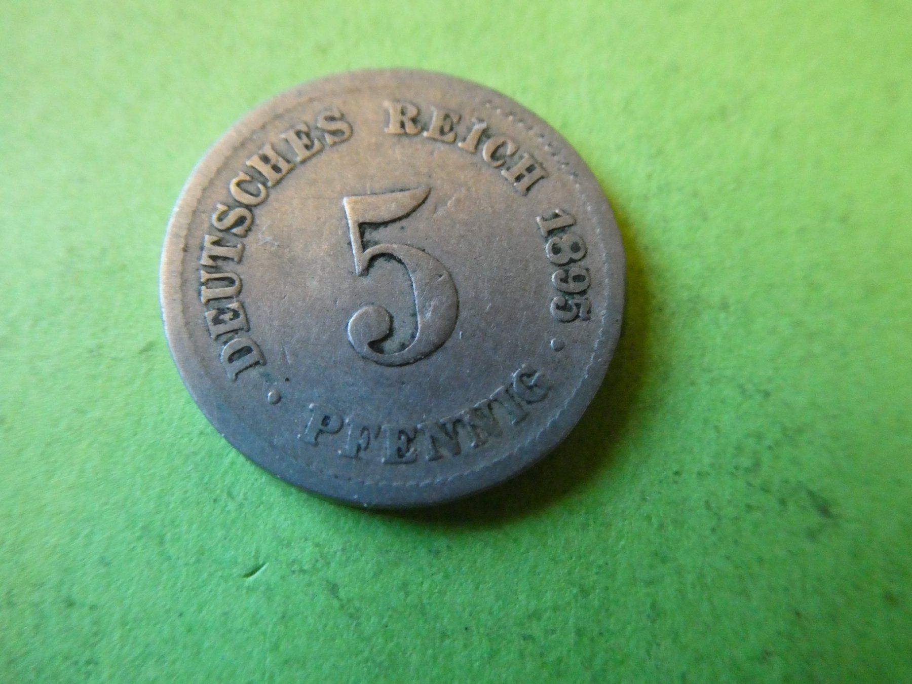 Tutti le monete: Dt. Reich 1895 C, 5 Pfennig – Usato da Hinterforst venduto da Rohusri