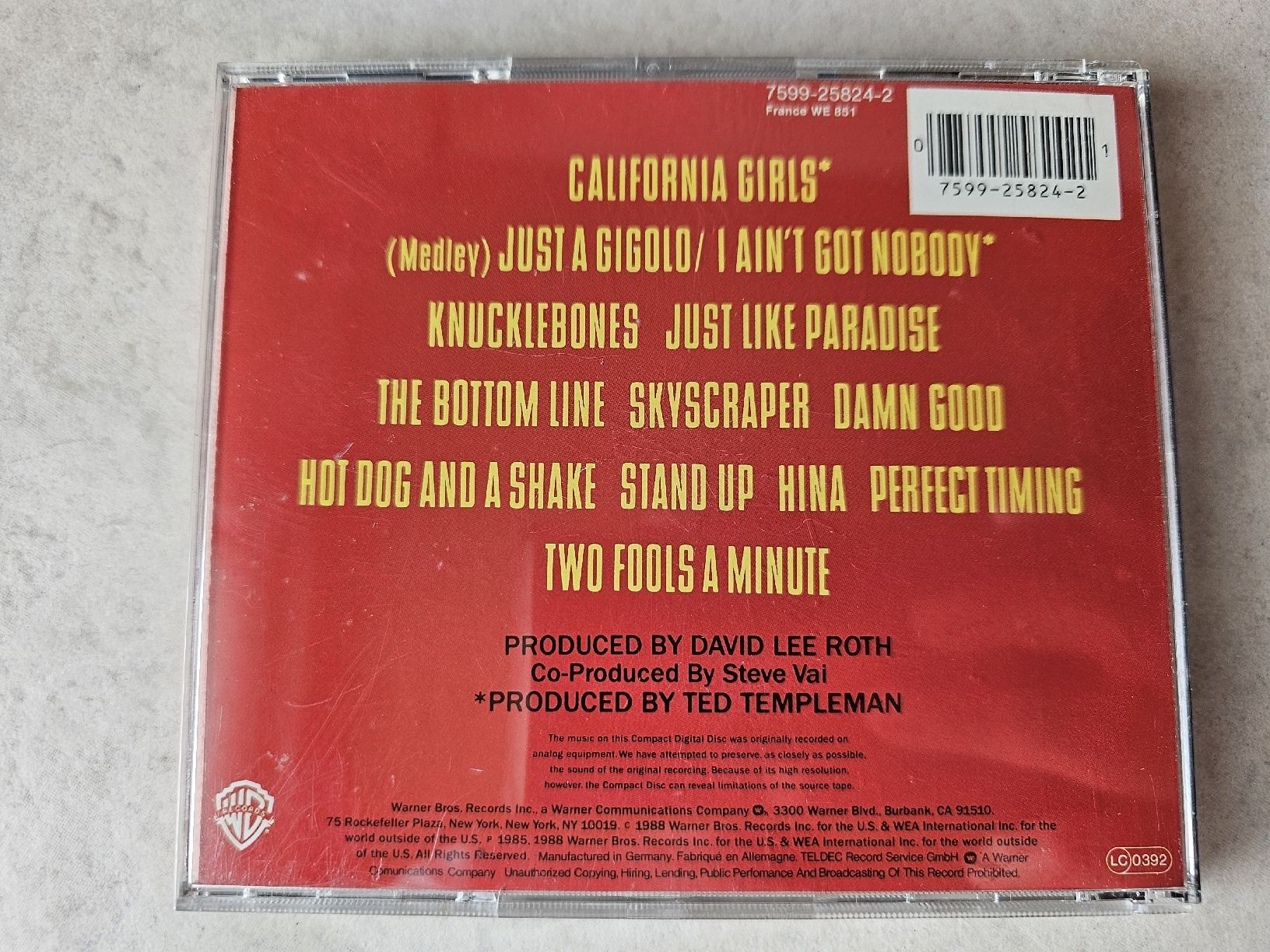 CD: David Lee Roth  -  Skyscraper – Usato da Schneisingen venduto da backstore24 1