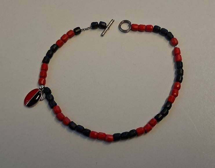 DoDo Bracciali & Braccialetti: Dodo bracciale mini granelli squadra calcio "Milan" – Usato da Bedano venduto da Lauraniki2422