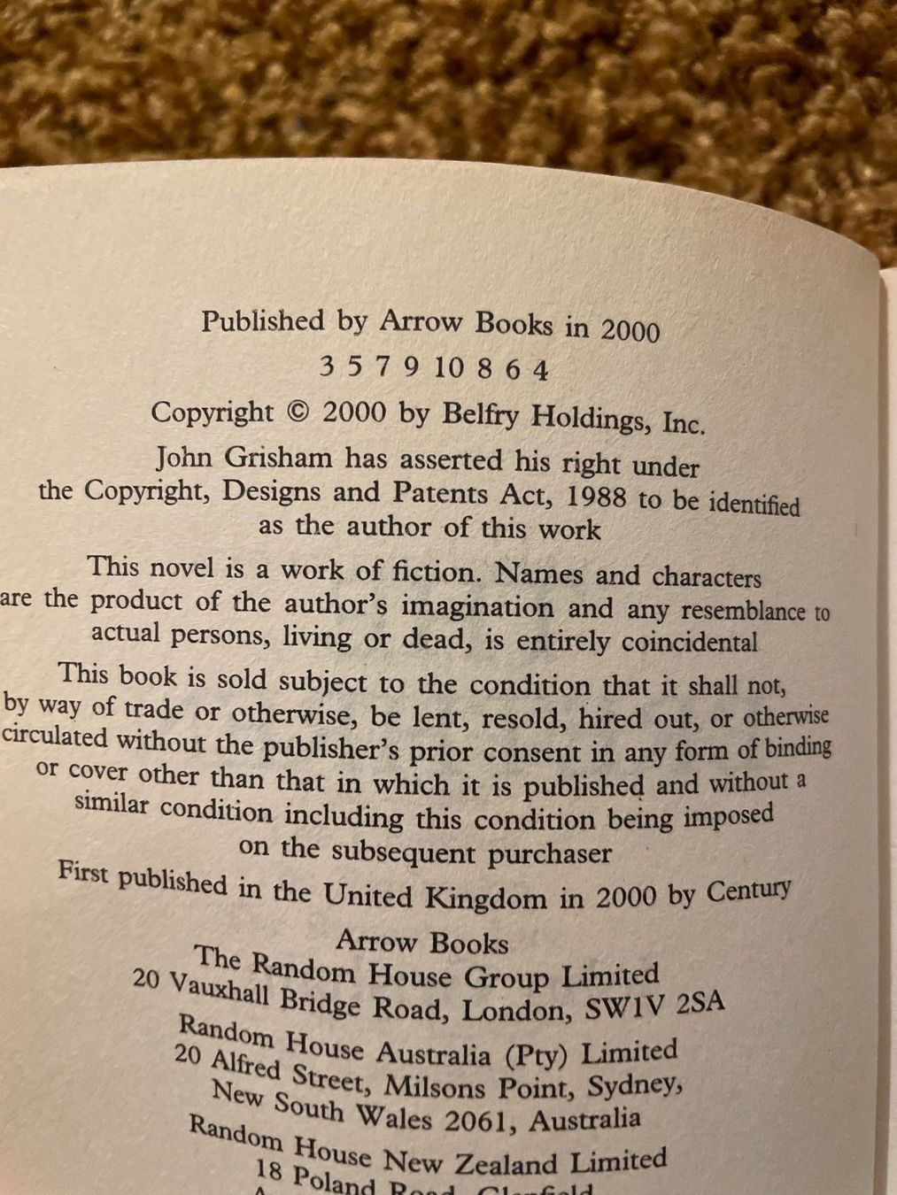 Libri: JOHN GRISHAM - The Brethren (2000) – Usato da Frasnacht venduto da GracyStore 3
