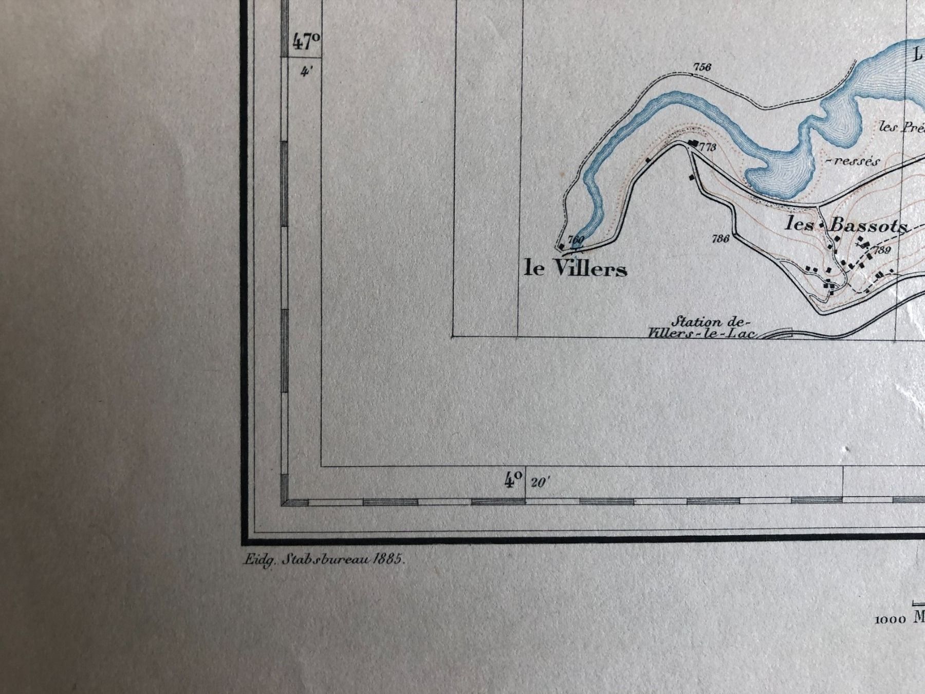 Landkarten & Atlanten: Siegfriedatlas Bl. 83: Le Locle 1885 – Gebraucht aus Zürich von allp 6