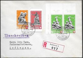 1940 R/Brief LUZERN o Block-AUSSCHNITT B10 + selten ab 1.-