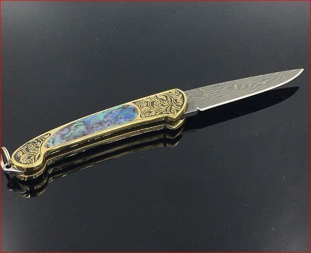 Accessori: Taschenmesser Perlmutt - Messing – Nuovo e nell'imballaggio originale da Burgdorf venduto da XJ6 2