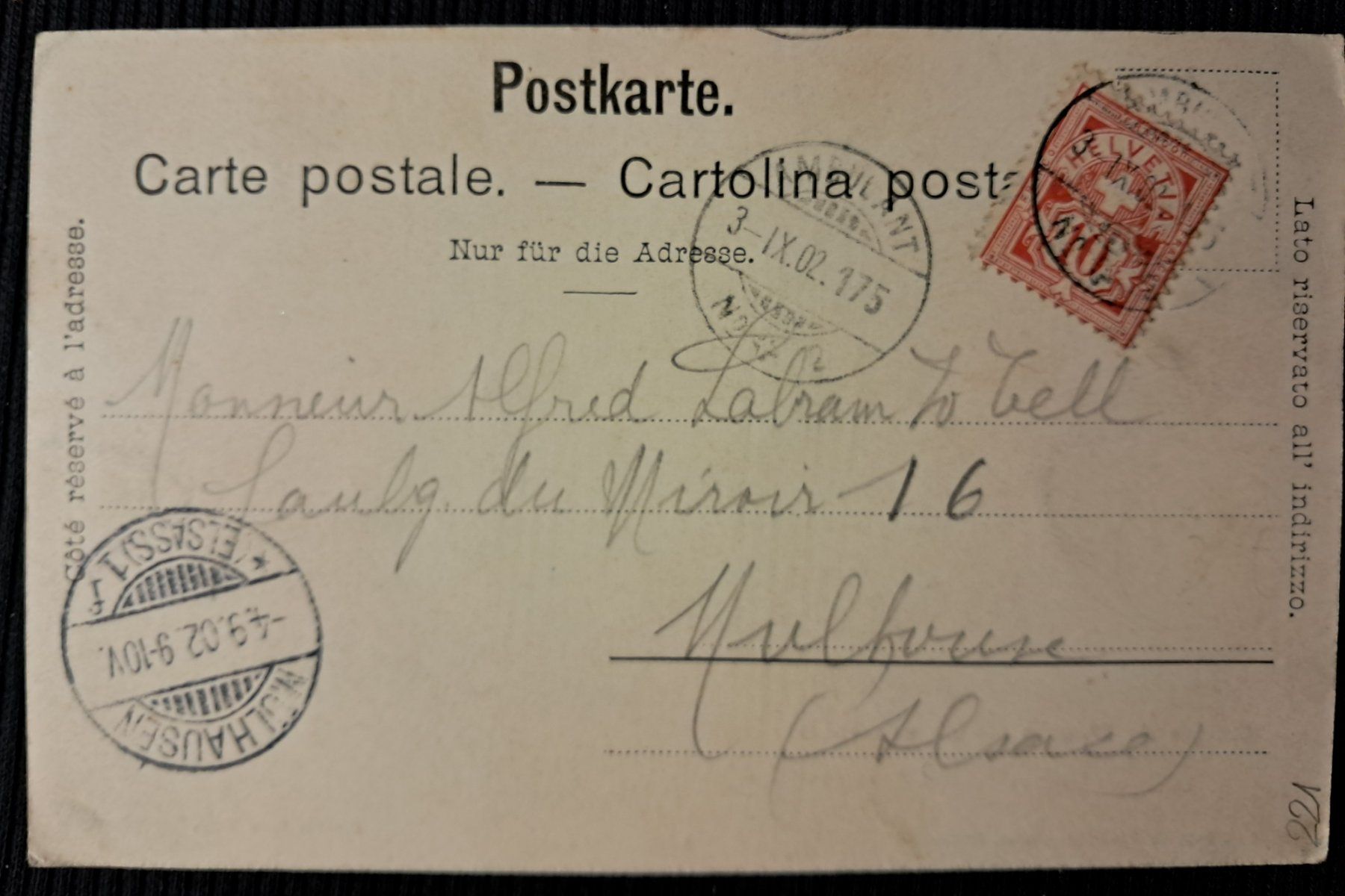 Cartoline postali: GORGES DE L'AREUSE 1902 - ANIMEE – Usato da Ponto Valentino venduto da giorgia06 1