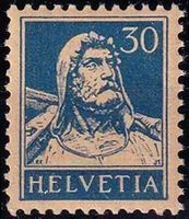 1932, Tellbrust Nr. 160z postfr.**, auf geriffeltem Papier.