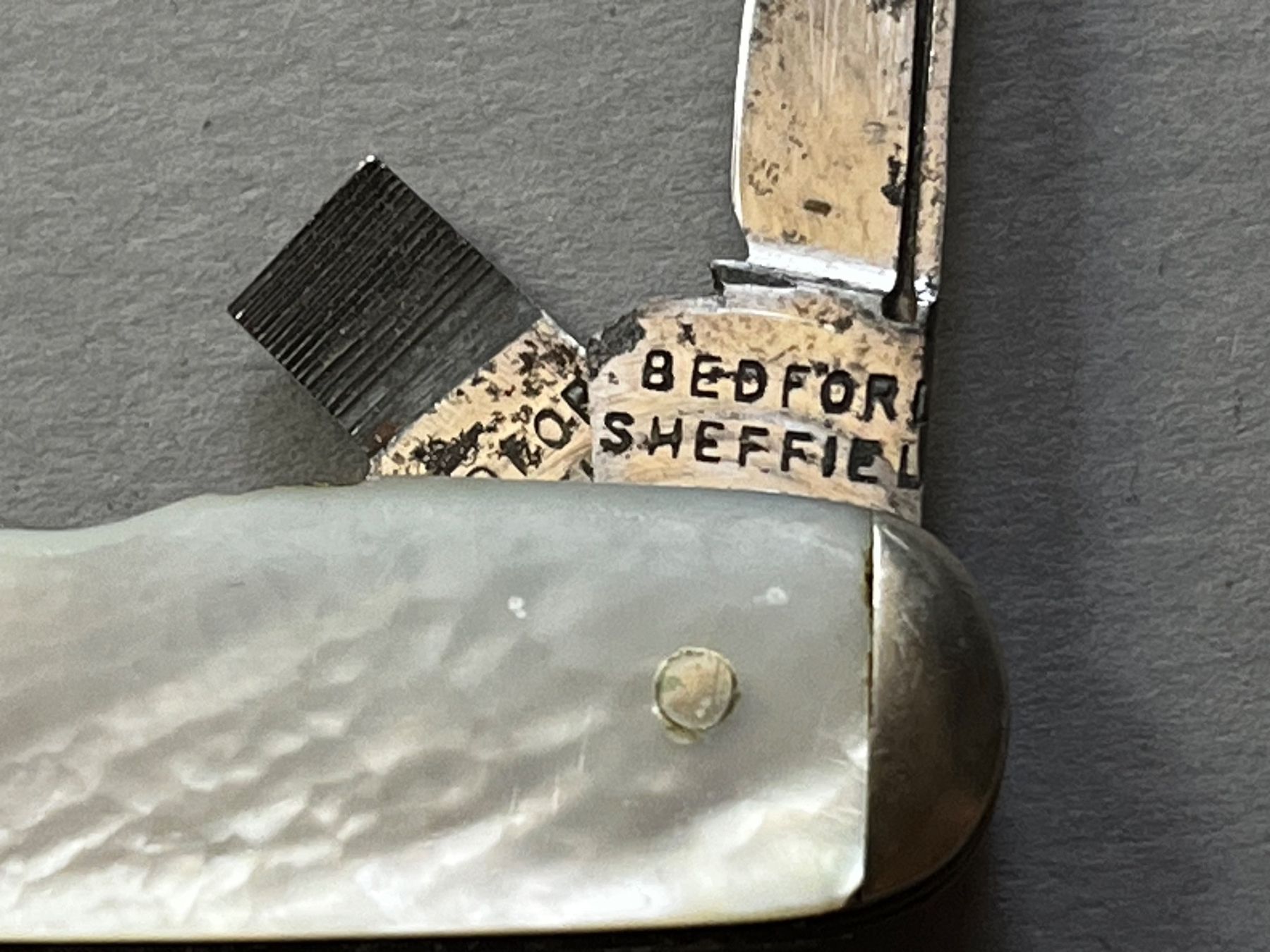 Taschenmesser: Sackmesser 85 mm Perlmutt, ENGLAND – Gebraucht aus Zürich von FV.vintage 8